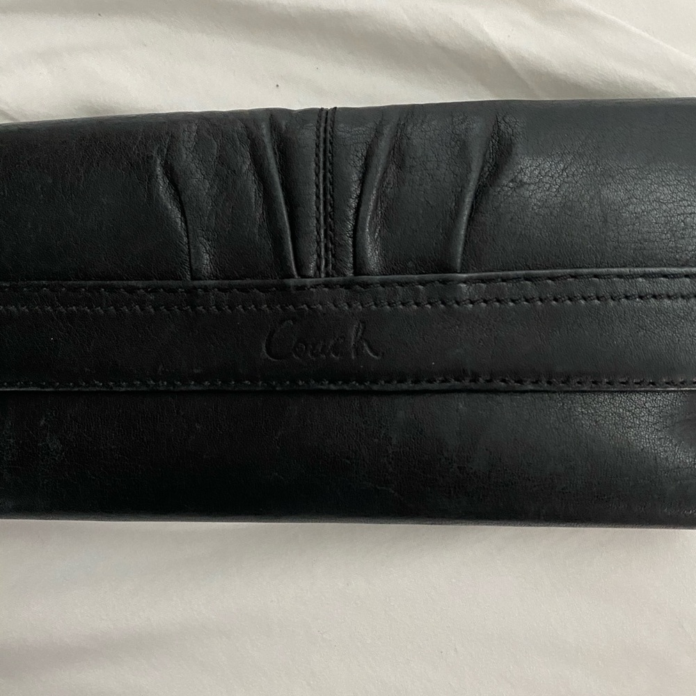 Used Coach Black leather Wallet